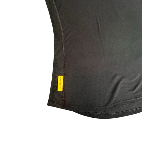 Nike Top Womens Size XL Black Livestrong Short Sleeve Dri-fit Active Wear - Picture 4 of 9